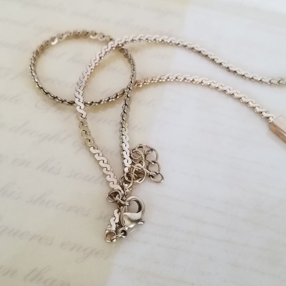 Fringe Necklace 20" Herringbone Chain - Picture 6 of 7